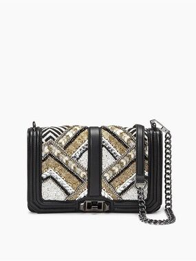 Rebecca Minkoff beaded Love Crossbody with Adjustable Strap
